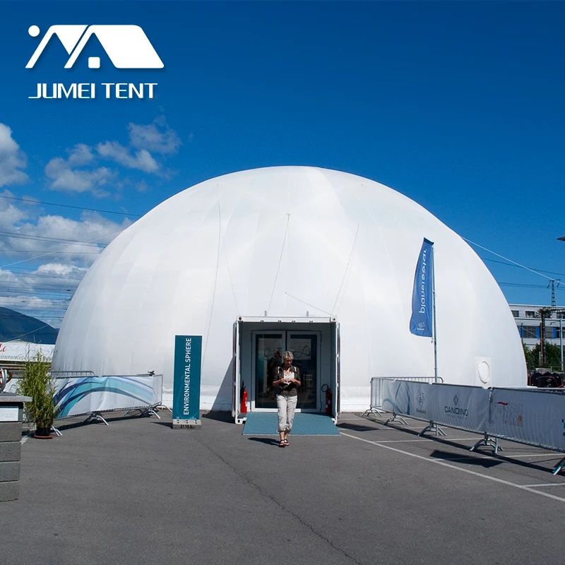 10m - 60M 360 Degree Projection Mapping Screen Cinema Geodesic Dome Tent for product launch events