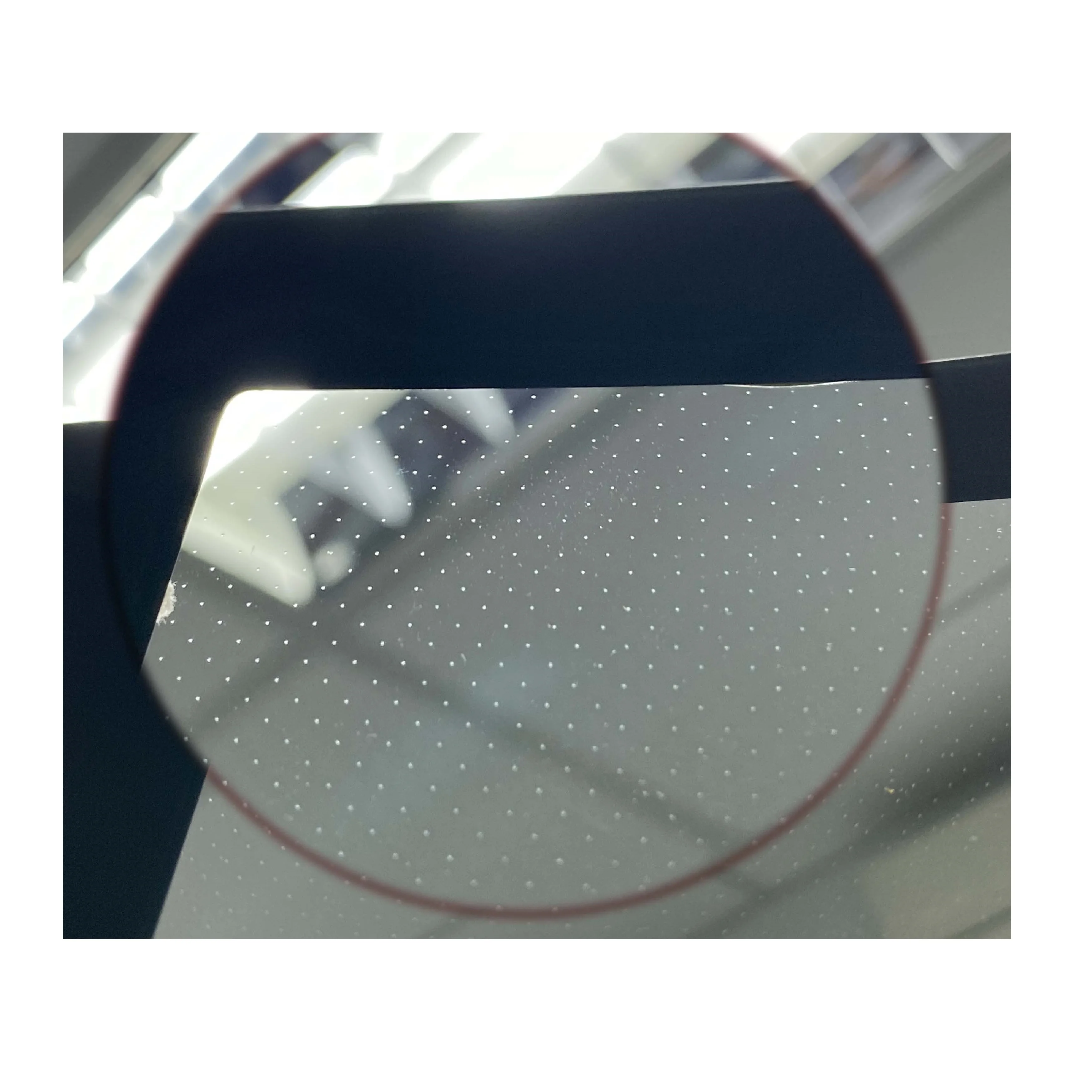 Optically clear lenses resistant cutting process Gloss Hard Coated substrates Micro-dots imprint abrasion material