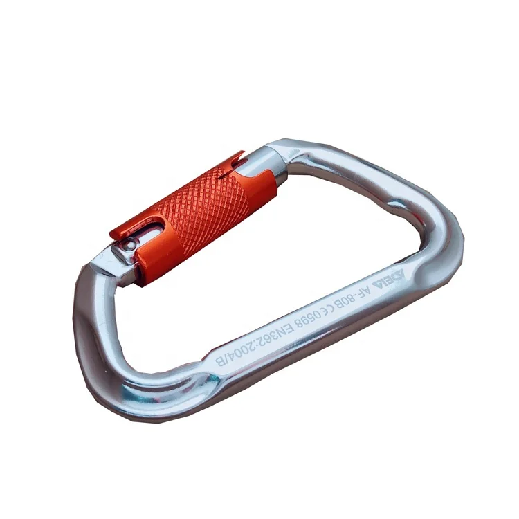 ADELA Aluminum Carabiner Hook Key Type Climbing Outdoors Fall Protection Twist Lock Design