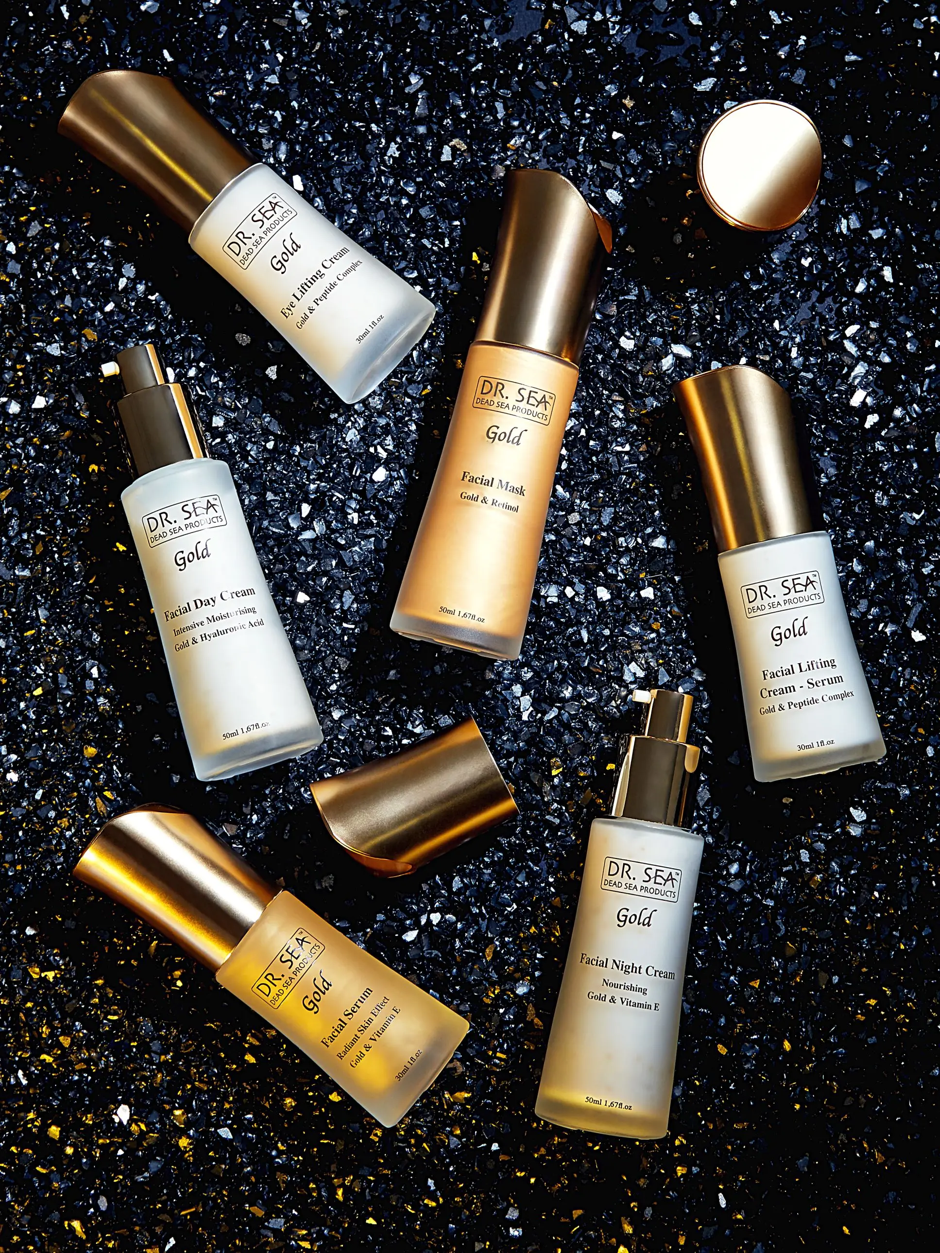 Сыворотка для лица с золотом и витамином E-блестящий эффект кожи-от Dr.Sea косметика ухода за кожей ежедневная частная марка 30 мл