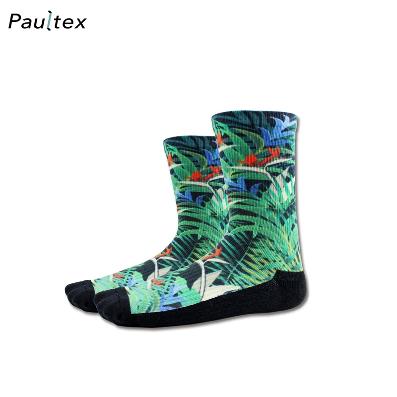 Fashion OEM Logo Seamless 360 Sublimated Photo Print Socks