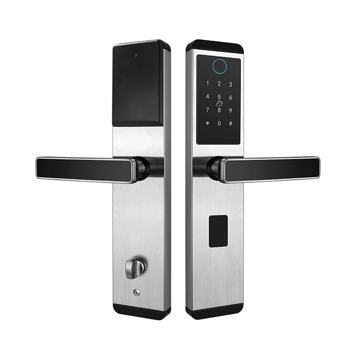 Дверной смарт-замок из нержавеющей стали с Биометрическим распознаванием отпечатков пальцев приложением BLE Wifi для дома