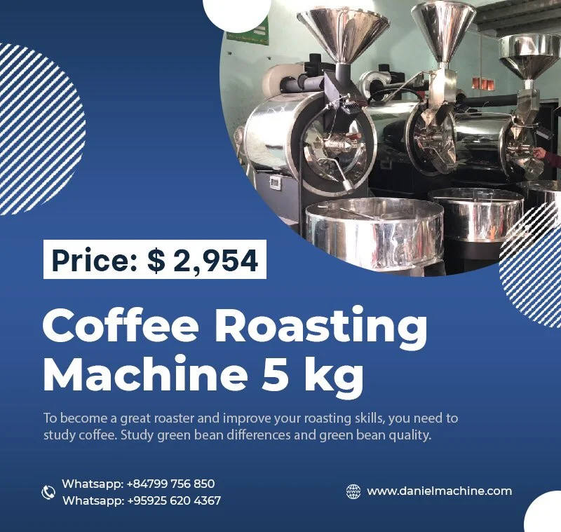 Stainless Steel Full Size Coffee Roasting Roaster Machine 5kg to 120 kg
