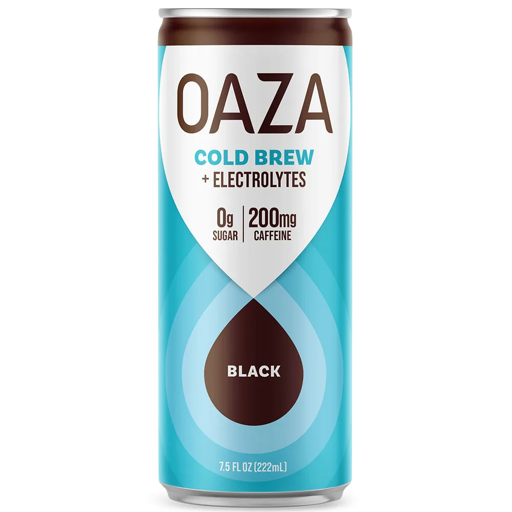 OAZA High Performance Cold Brew Hydrate your Coffee Ready to Drink (Black) 8 Fl Oz Pack of 12