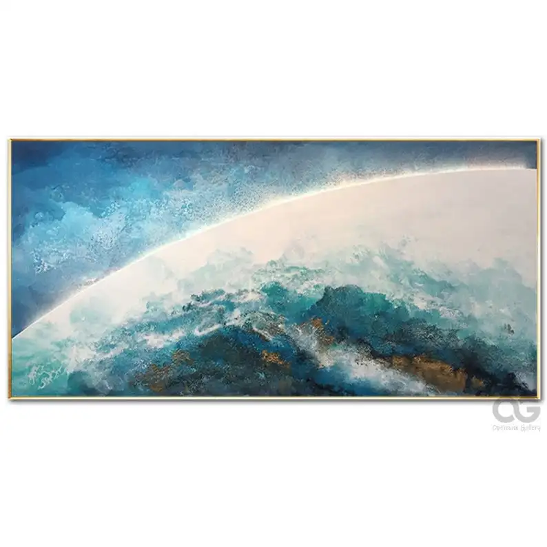 
Abstract Landscape Painting ORIGINAL ART on Canvas Cloud Painting Sky Beach Wall Art Coast Impasto Oil Painting Small by 