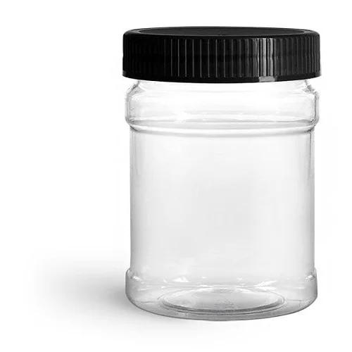 Оптовая продажа пищевой 100g 120g 150g 200g 250g 300g 400g 500 г ПЭТ прозрачный синий пластиковая баночка для pickle мед специй пакет