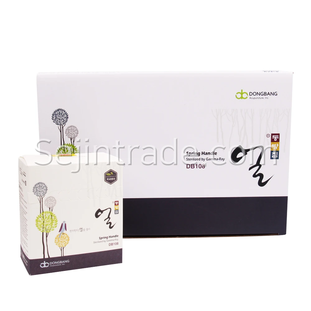 Мешочек для иглоукалывания Dong Bang Премиум, ручные иглы для иглоукалывания из нержавеющей стали с трубкой DB108B (1000 шт./кор.)