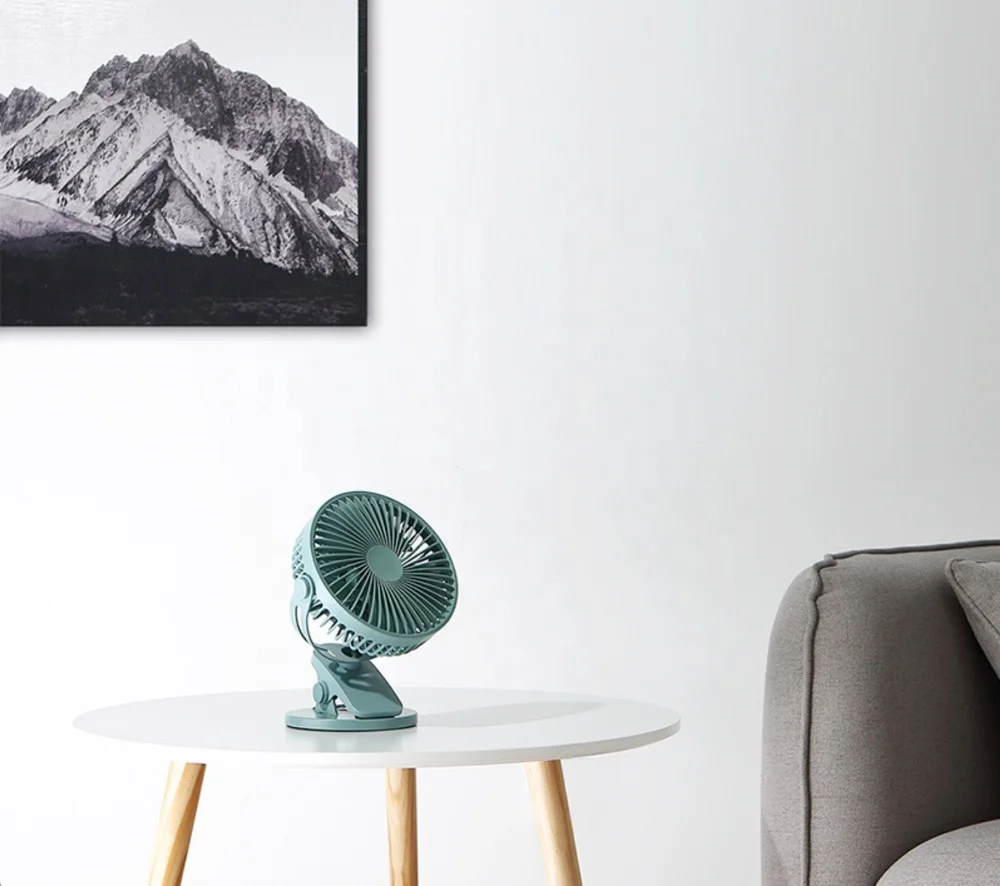 Factory Price Wireless USB Small Fan Portable Desk Clip Fan Adjustable Table Stand Mini Fan