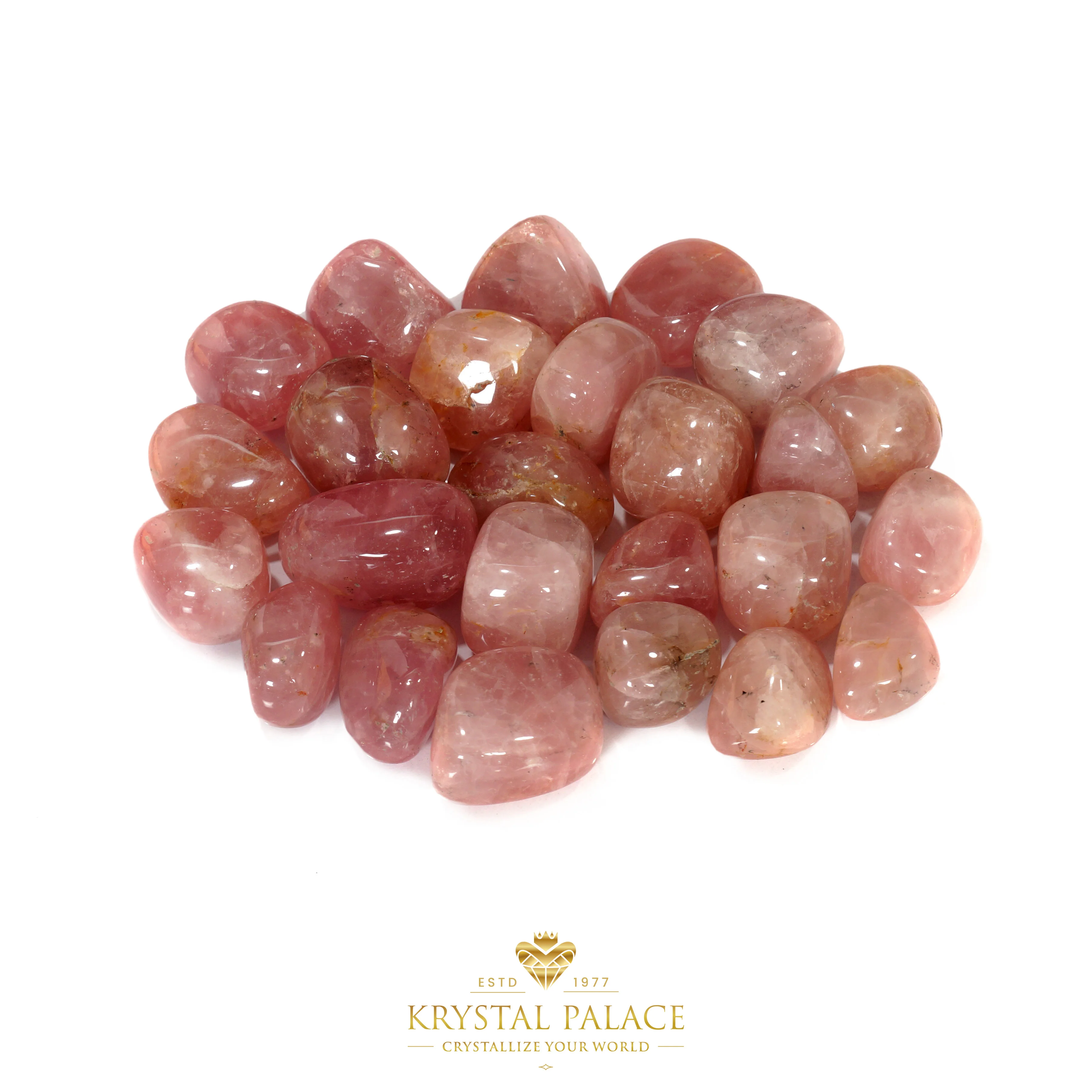 
BULK NATURAL PINK ROSE QUARTZ TUMBLED PEBBLES FOR HEALING AND LANDSCAPING 