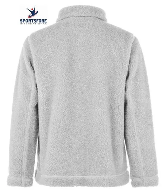 
Good Quality Fashion Regular Fit Soft Exterior Turn Down Collar Solid Color 2 Pockets Fleece Jacket 