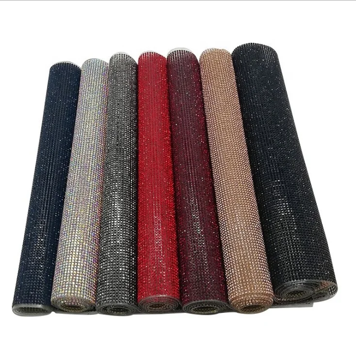 24x40cm Rhinestones crystals   net mesh trimming for dress and shoes