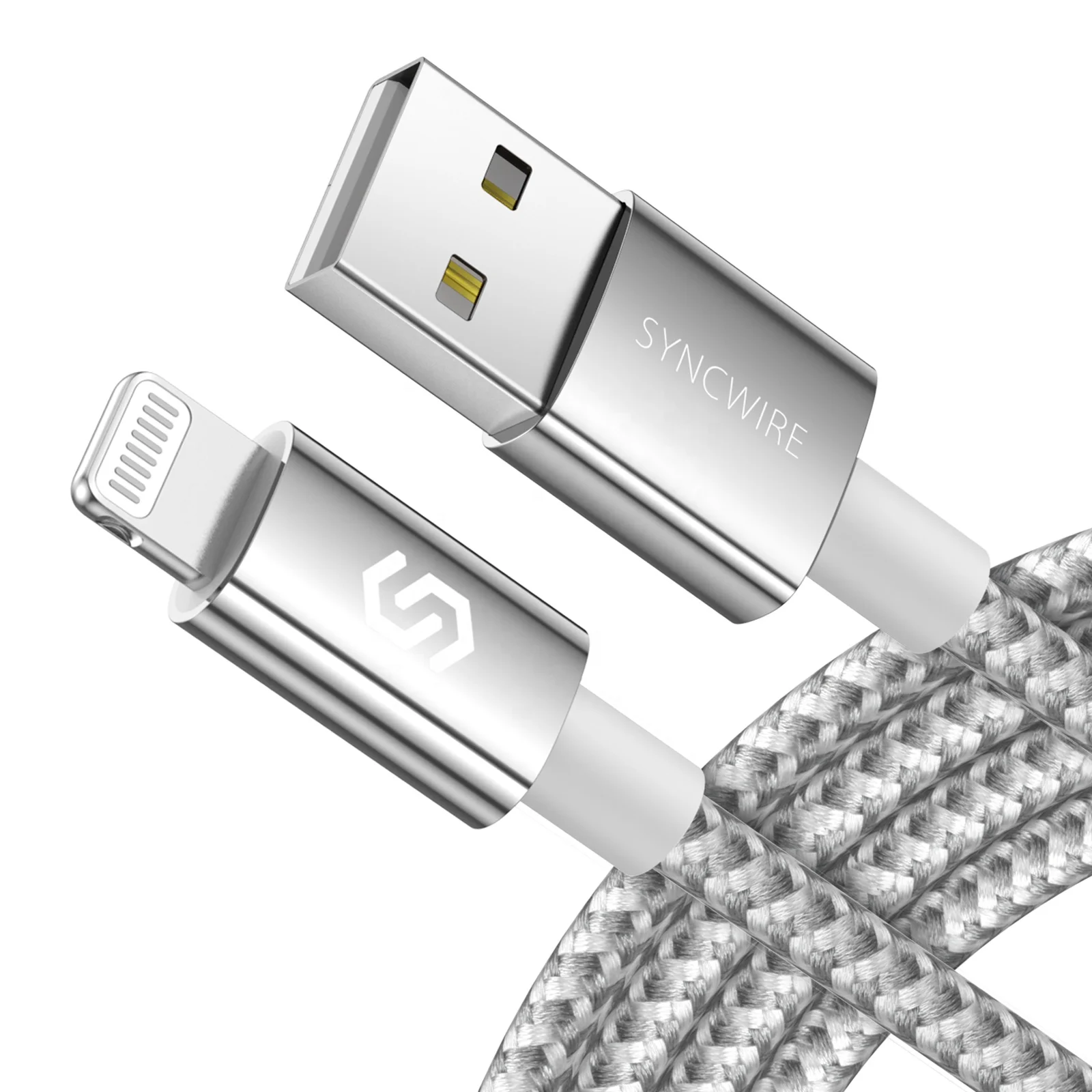 Оптовая продажа, USB-кабель Syncwire с нейлоновой оплеткой для быстрой зарядки Apple Iphone, 6, 6 футов/2 м