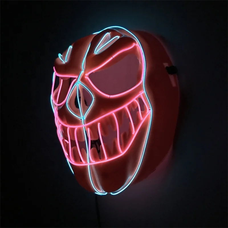 Светодиодная светящаяся маска, светящаяся крутая маска для вечеринки на Рождество, Хэллоуин, косплей, Маскарад