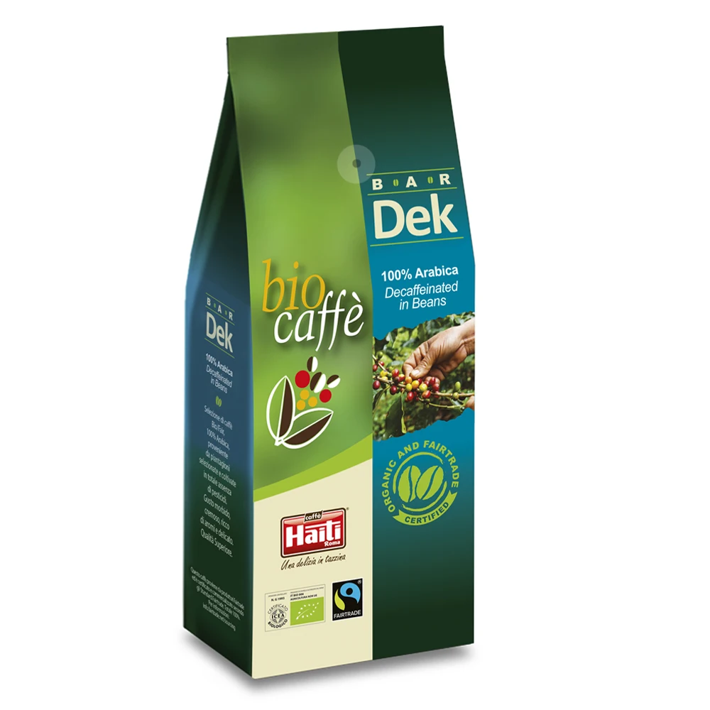 
 Декафеиновый кофе, нежный и слегка кислый биокафель, 100% Арабика, смесь в бобов, 500 г, органическая и Fairtrade  