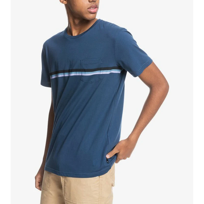  Мужская синяя дизайнерская повседневная одежда с подкладкой спереди хорошая Спортивная футболка для фитнеса спортзала низкая цена унисекс