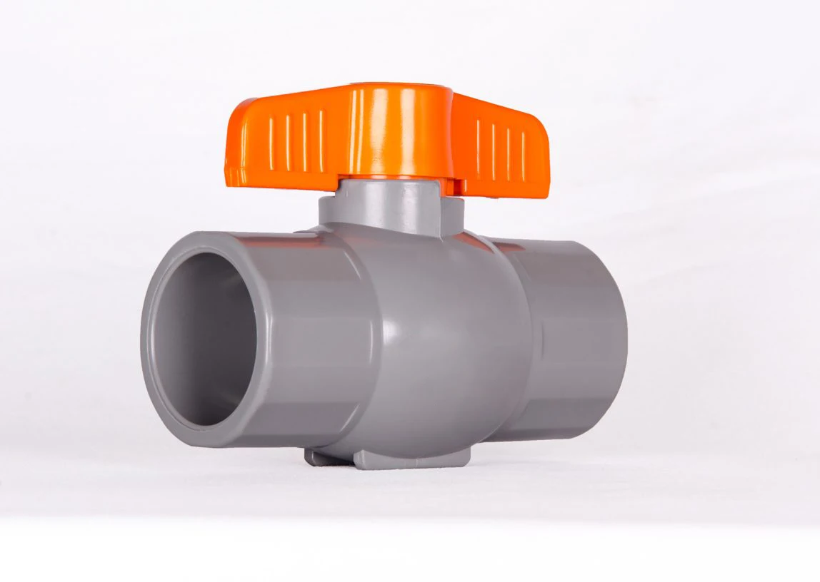 One Year Warranty Normal Temperature Water Media Hand Operated Un-Threaded Ball Valve with Orange Handle