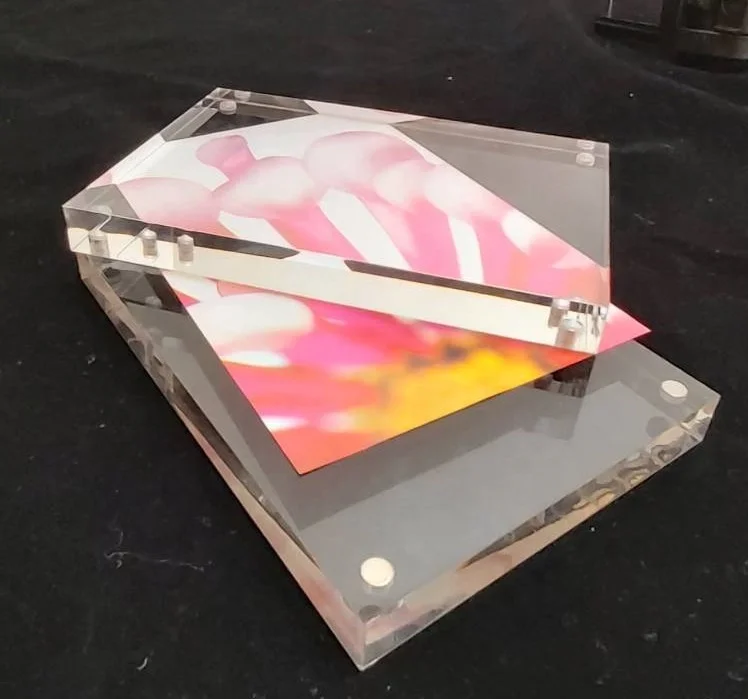 Acrylic Glitter Plastic Floating Picture Frame Photo Frame for Family