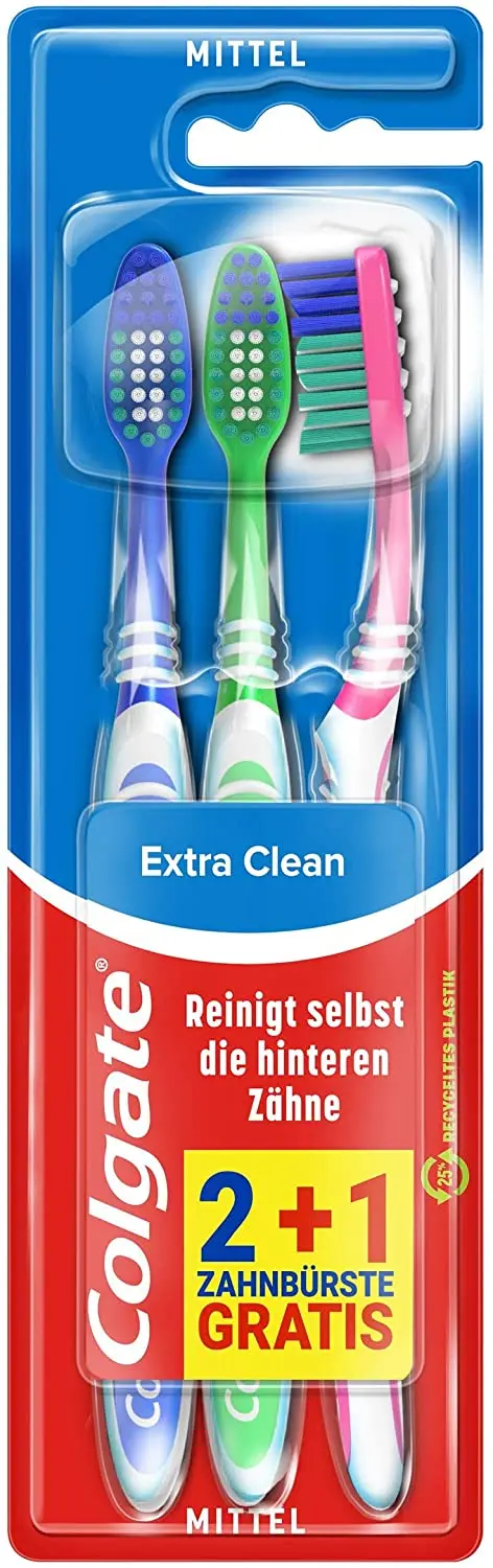 4 x Colgate 360 Whole Mouth Clean Toothbrush with Tongue Cleaner MEDIUM