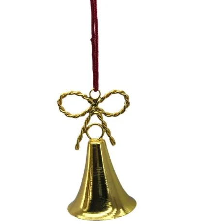 NEW UNIQUE DESIGN LINER JINGLE BELL NICCKLE CHRISTMAS HANGING ORNAMENT IRON CHRISTMAS DECORATION BALL