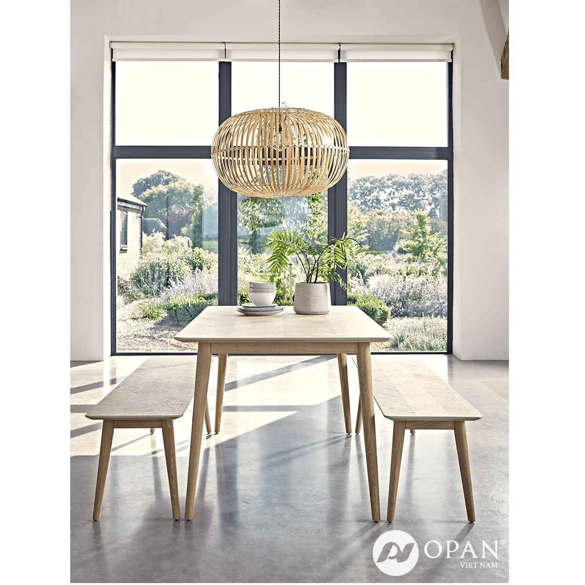 
Wholesale Dining Room Furniture Modern Wood European Style Chevron Dining Table from Vietnam 