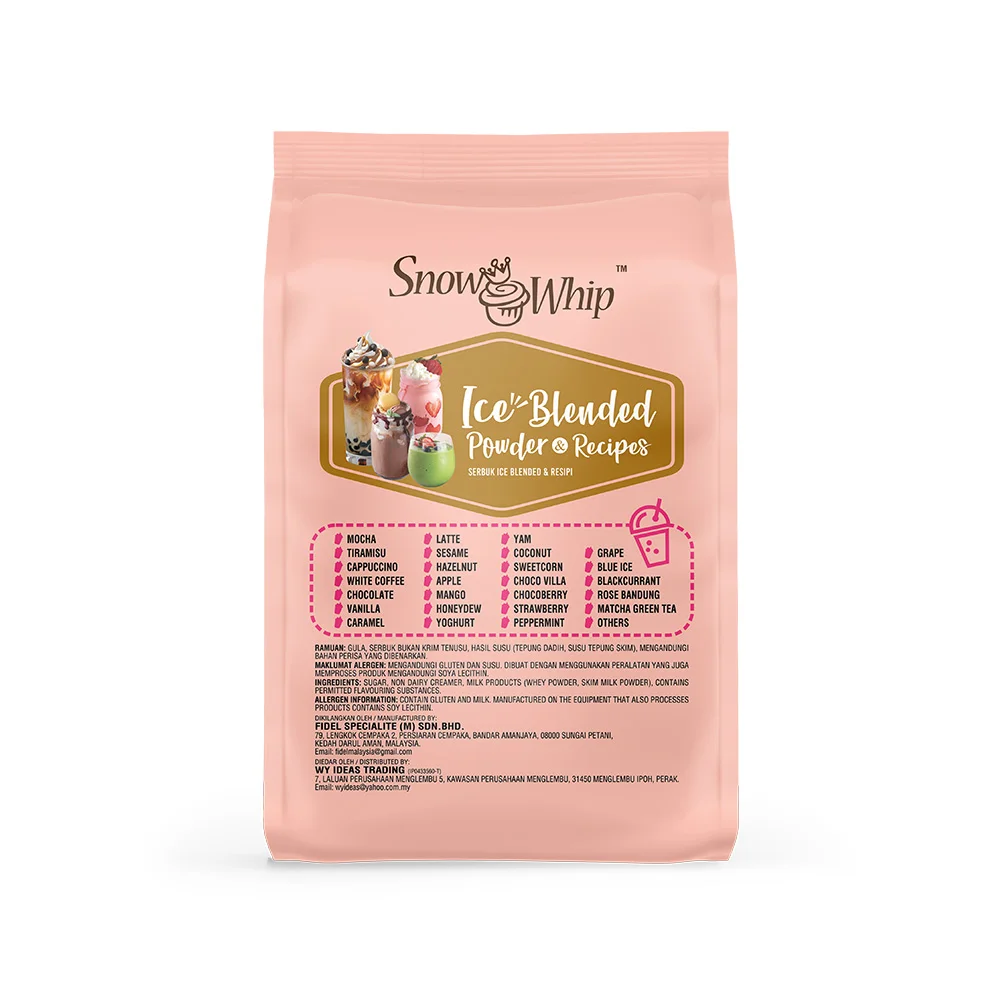 Instant Coffee Mocha Flavor Snow Whip Halal Milkshake Ice Blended Powder