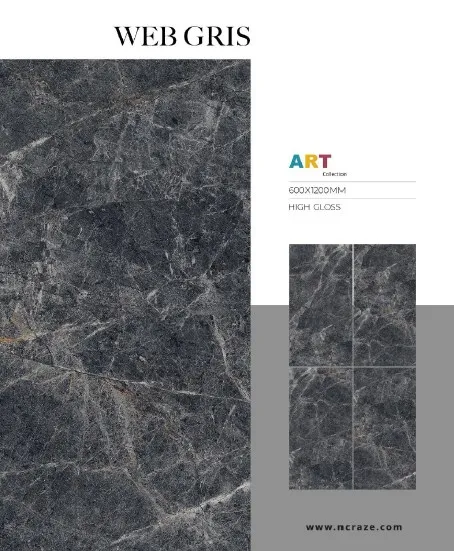 60X120CM High Glossy Surface Big Tile Digital Glazed Polished Porcelain tiles for both Walls and Floor Supermarket In Web Gris