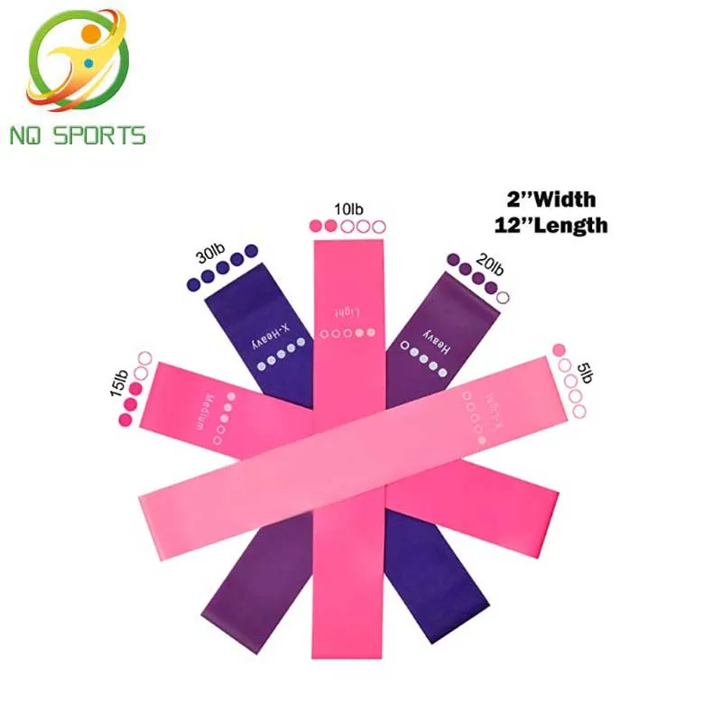  NQ SPORTS Exercise Cords with Soft Foam Handle sports equipment adjustable custom printed hip booty Resistance loop Band