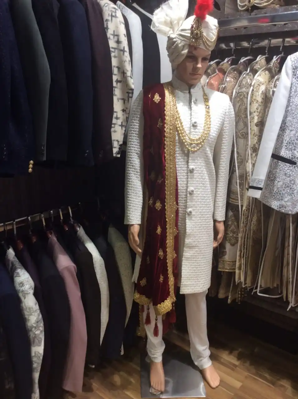 Свадебный костюм шервани ручной работы KURTA DHOTI сальвар чистая ткань для мужчин индийское платье Болливуд модная оптовая