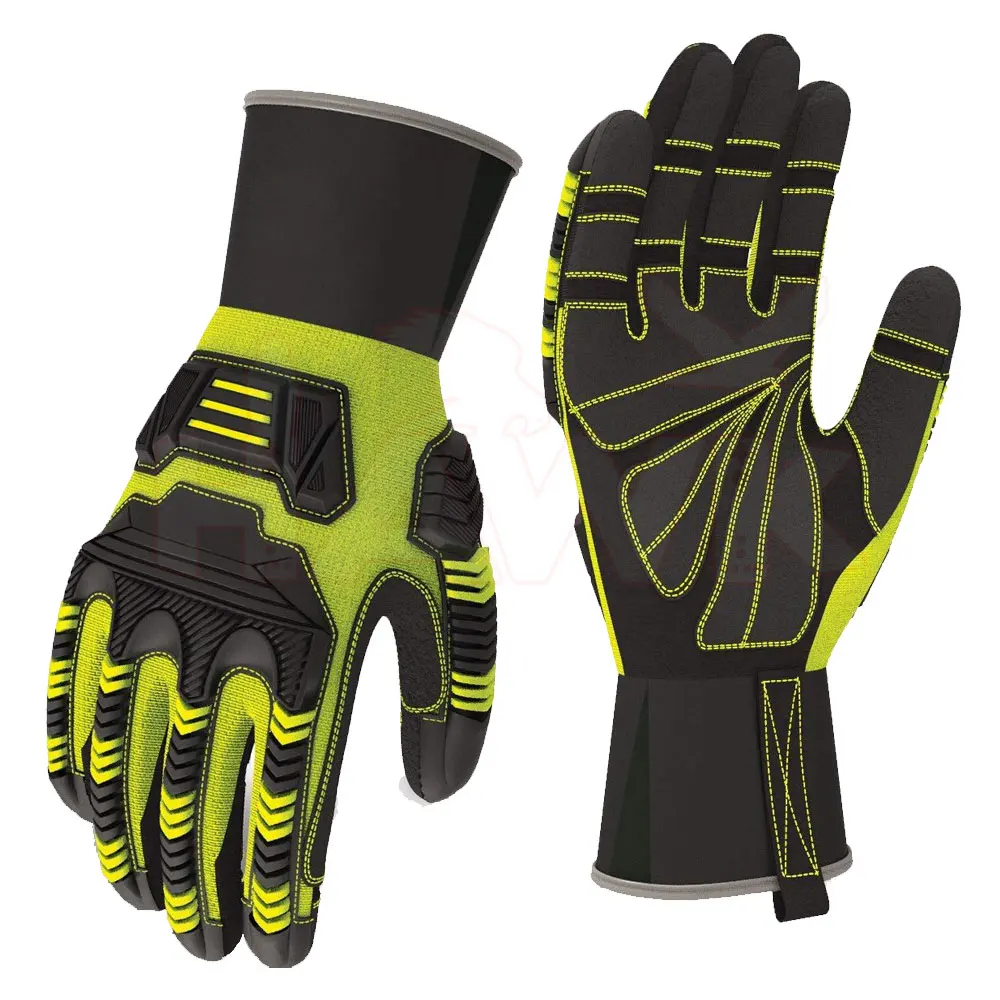 
Protective Gloves Heavy Duty Working Safety Hands Gloves Oilfield Safety Work gloves Best Quality TPR Rubber Impact 