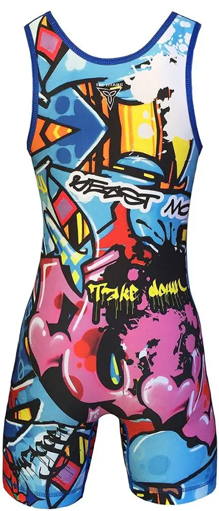 
Hot Sale Sublimation Men Bodysuit Wrestling Suit Singlet for Wrestling 