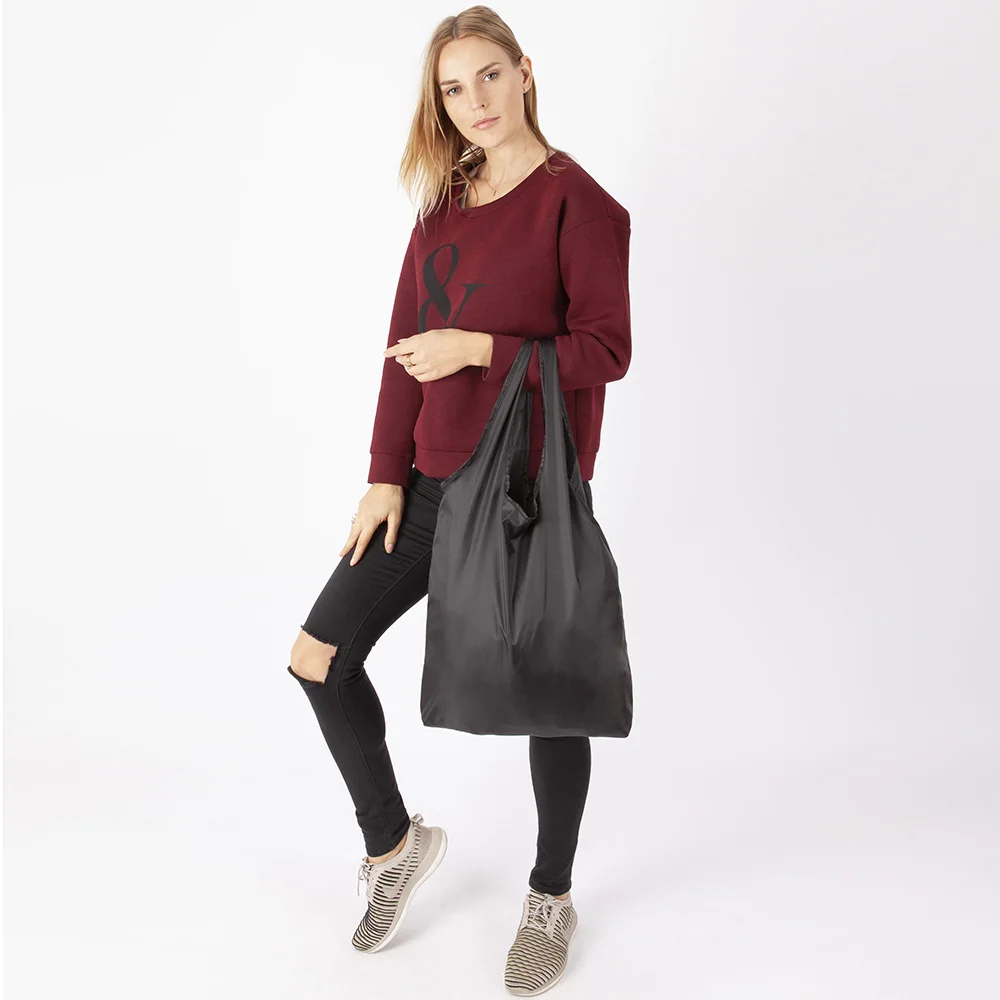 
 2020 оптовая продажа, Модная Складная многоразовая нейлоновая Полиэфирная Сумка для покупок Ripstop с мешочком  