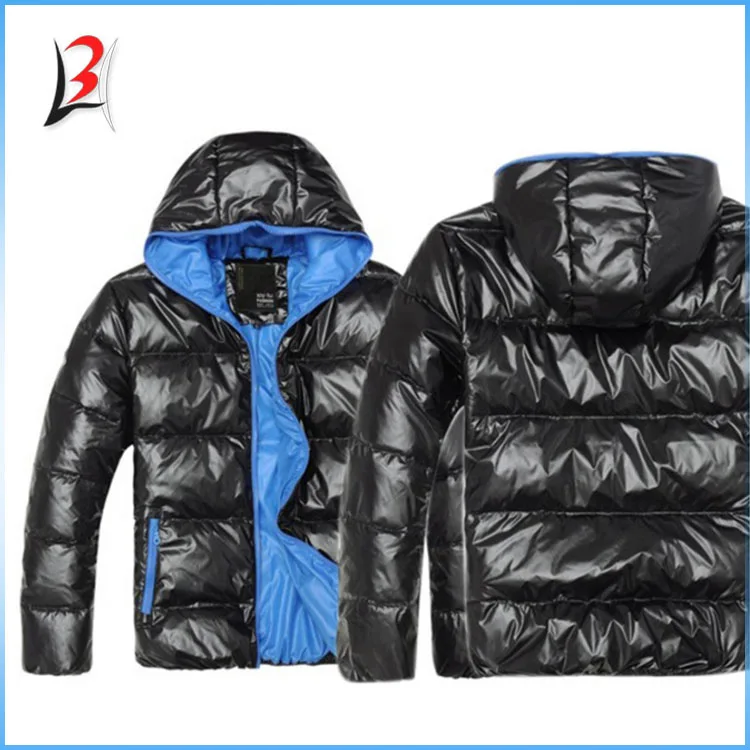 Factory Custom Printed Mens Padded Coats Shiny Bubble Puffer Jacket Warm Winter Men Jacket