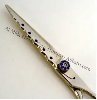Luxury Hair Salon Scissors, Fancy Blade with Decorative Stones for Professional Stylists