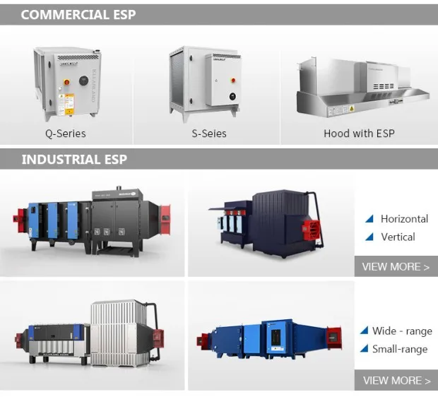 Hotel Kitchen Exhaust Oil Mist Cleaning Machine ESP