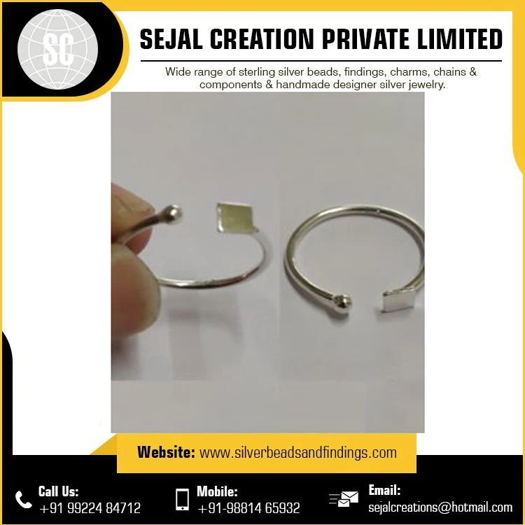 High Quality Customized Sterling Silver Jewelry Ring Findings Plated Craft for Best Market Price for Jewelry Making