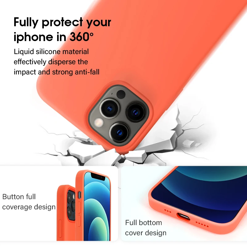  Магнитный чехол Magsafing из жидкого силикона для Iphone 12 Max