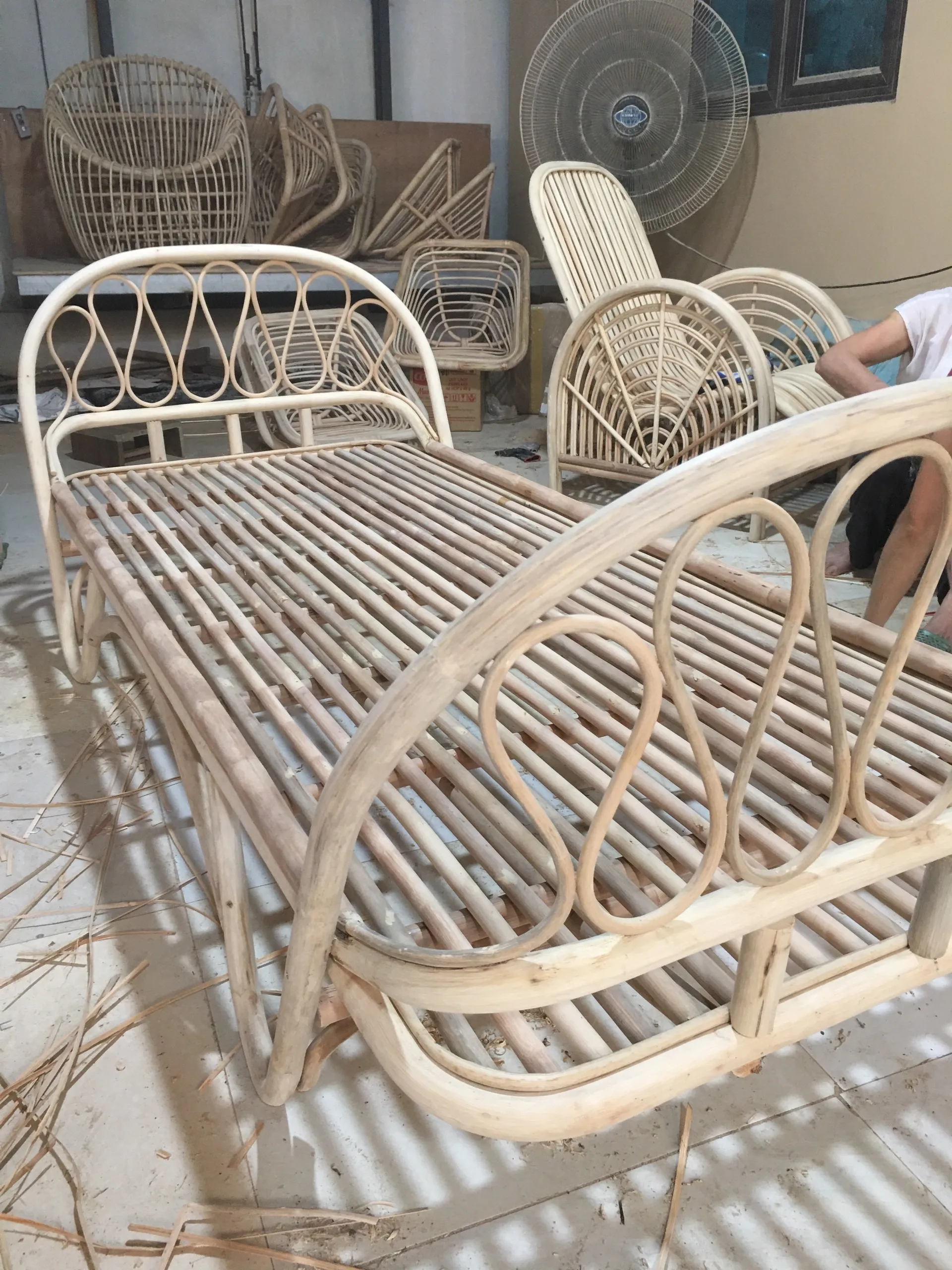 Wholesale Eco-friendly Rattan Bed, Rattan Leisure bed, vintage rattan bed handcrafted in Vietnam