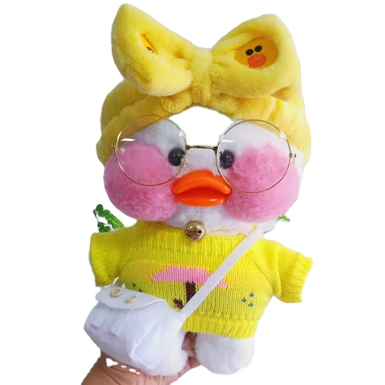 H качество Заказные милые животные куклы желтая утка плюшевые игрушки Lalafanfan утка кавайная игрушка для детей подарок