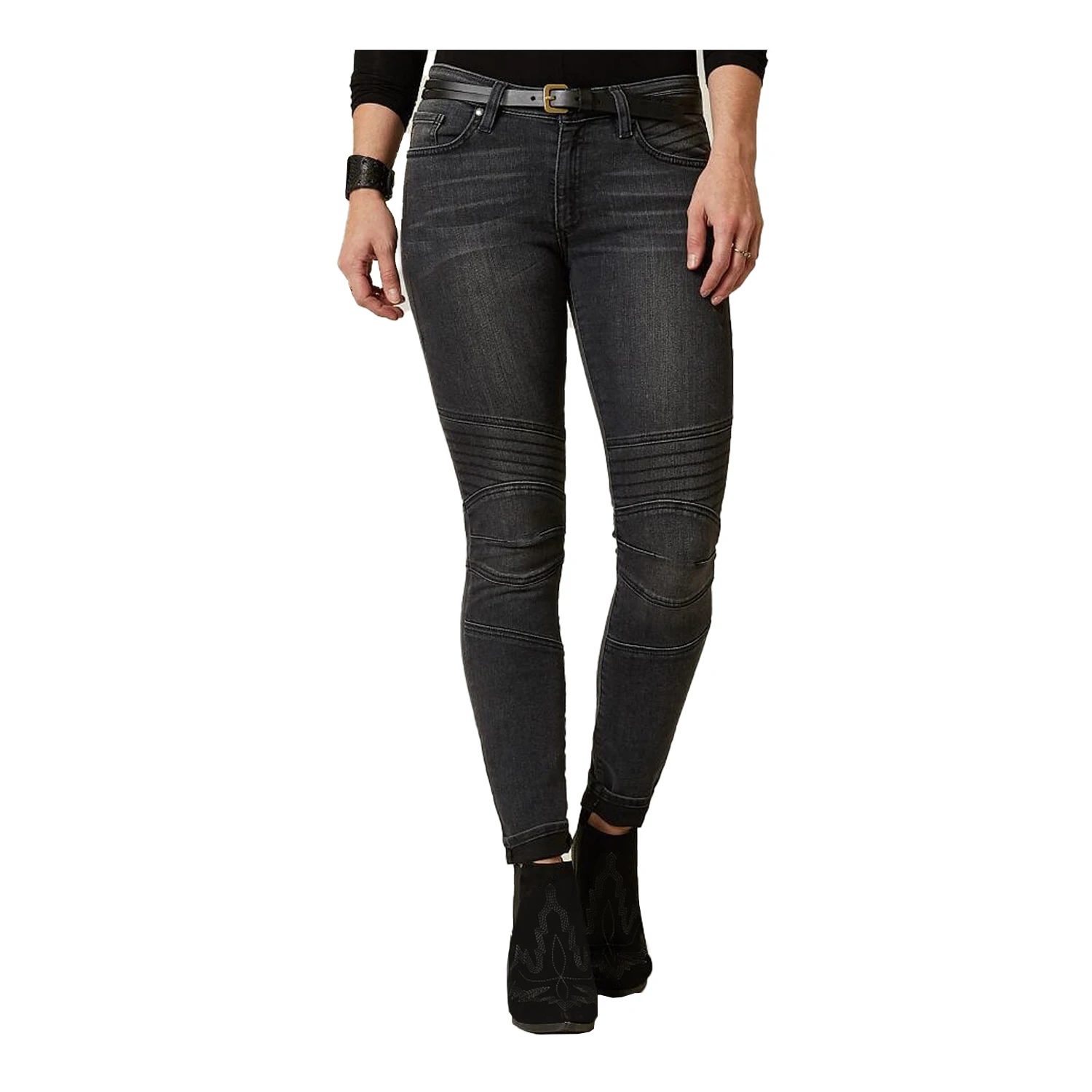 Motorbike quilted style Kevlar lining jeans for women, CE Level 2 Protective jeans for girls, Prime Protection