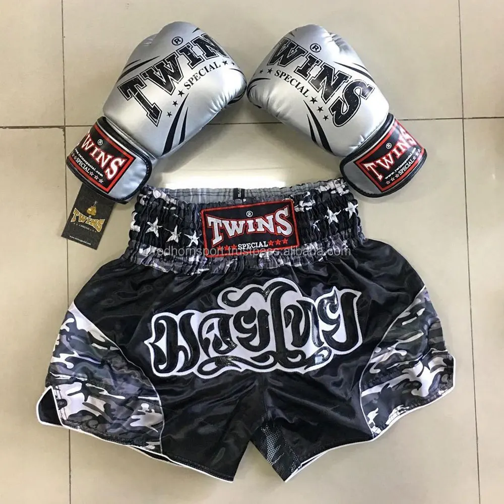 Боксерские перчатки от частного бренда, Боксерские перчатки для кикбоксинга в тайском стиле, перчатки с индивидуальным логотипом, боксерские шорты