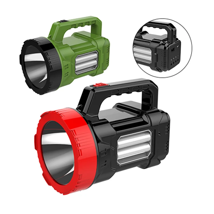 led torch light rechargeable power flashlight camping lantern portable search light flashlights