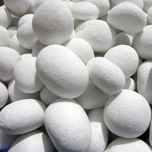 Wholesale White marble natural  pebbles stone for landscaping gardening.