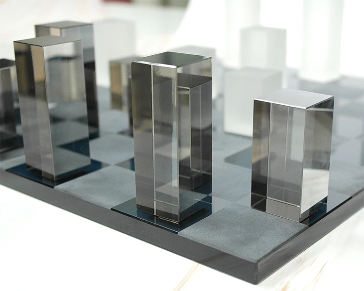 Шахматный набор из хрустального материала Современное украшение шахматная