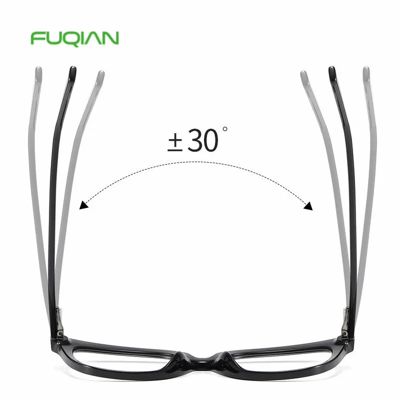 Trend Pin Anti Blue Computer Eyewear TR90 Spring Leg Transparent Myopia Glasses Frame