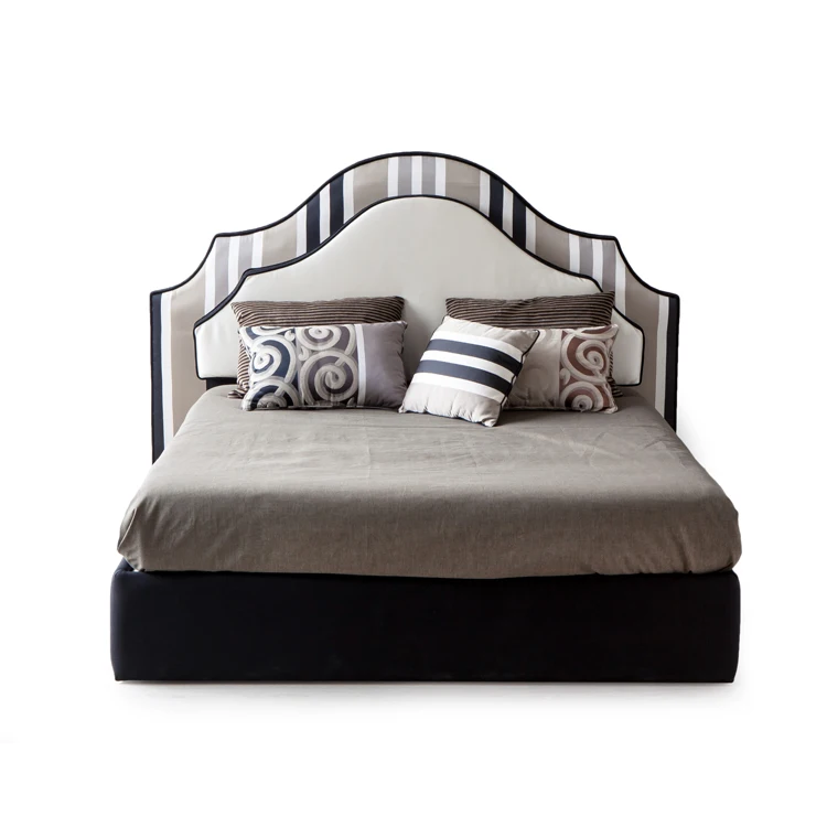 Leaders In Outstanding Quality Modern Luxury Design King Size Stripes Wooden Bed