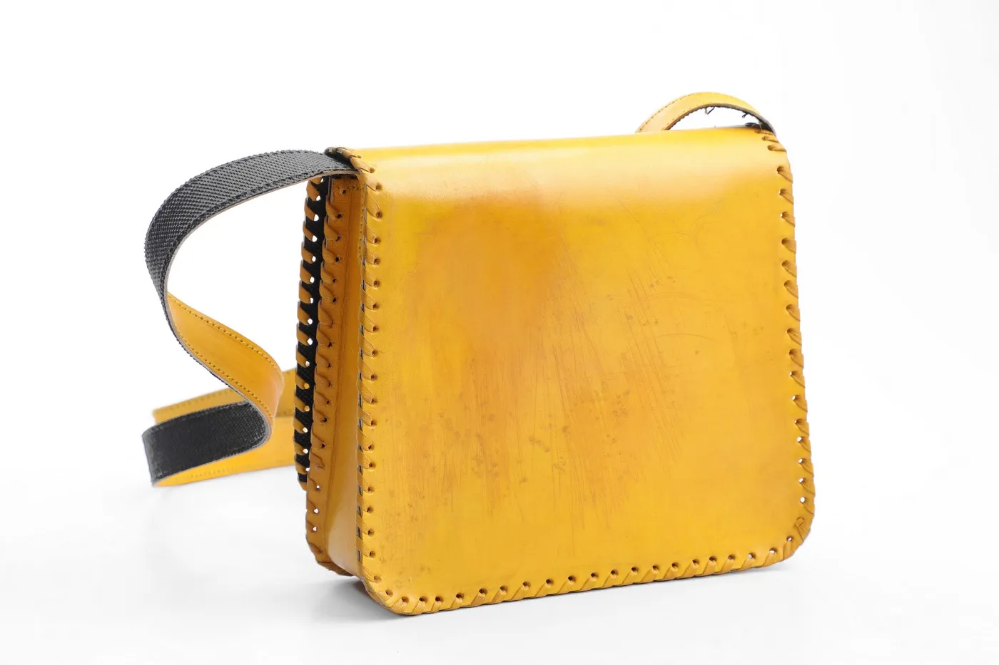 Держите винтажный строп! Сумка из натуральной кожи с тиснением под камень для женщин и девочек стильный внешний вид желтого цвета
