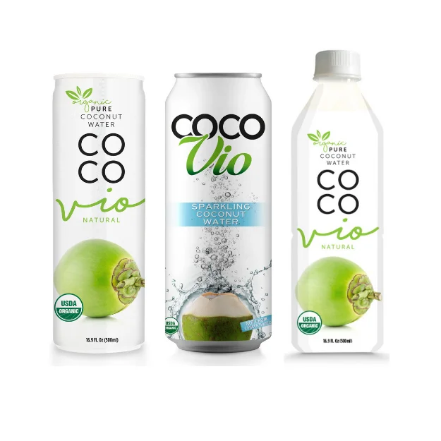 
COCO VIO -Pure 100% Coconut Water Drink with Vitamins Best Natural Sports Drink with Electrolytes to Hydrate 