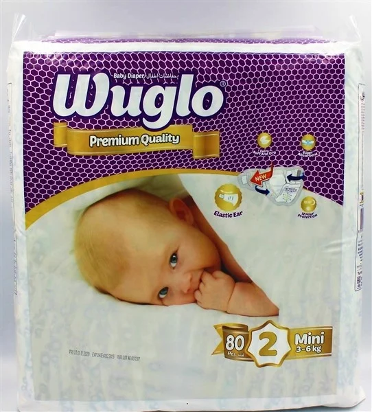 Wuglo  jumbo size mini  midi maxi junior size Disposable Baby Diaper Manufacturer in Turkey