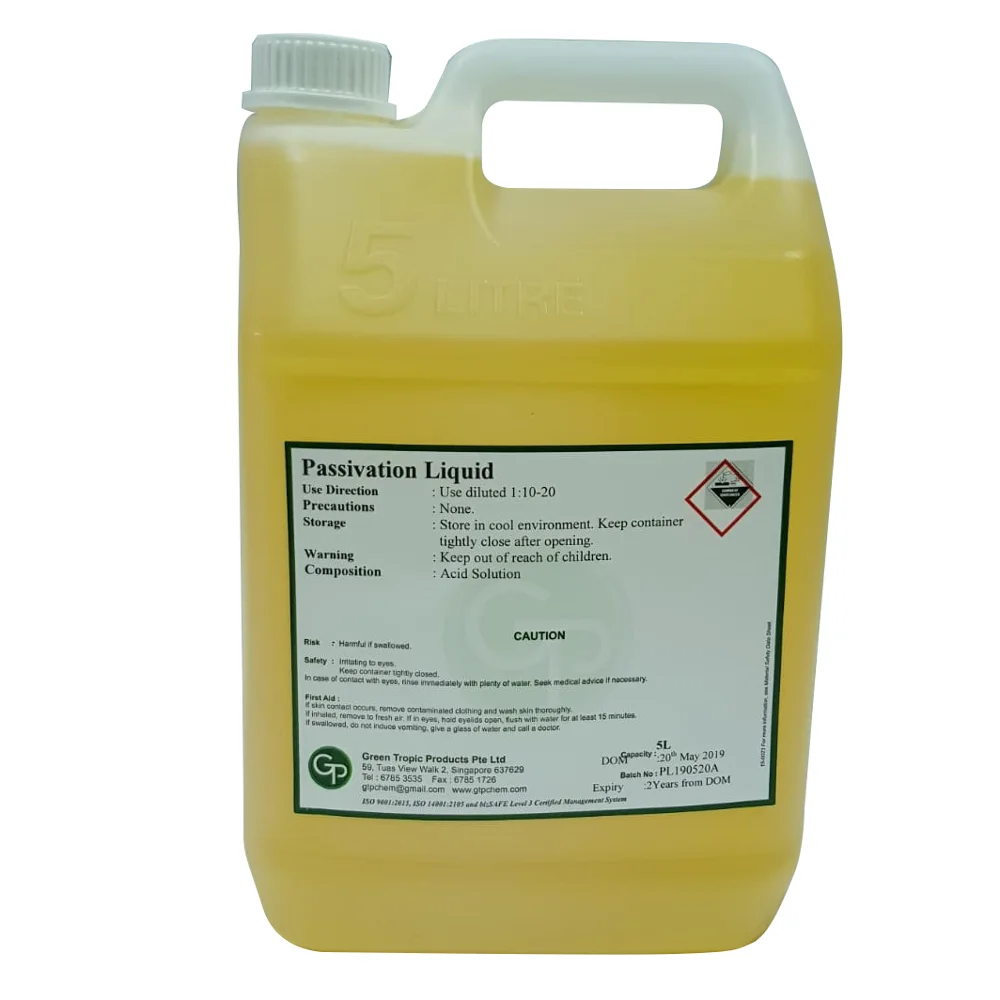 
Singapore Very Strong Acid Passivation Liquid 5 Liters To Passivate Alloy Metal Surfaces 