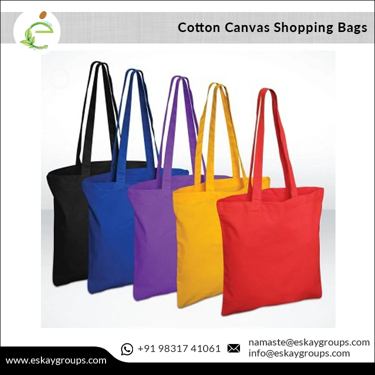 Reusable Eco friendly Custom Canvas Tote Bags Grocery Shopping Organic Cotton Cloth Bags at Bulk Price
